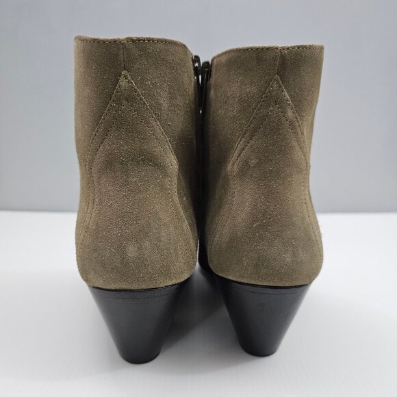 NEW Isabel Marant Dacken Classic Ankle Bootie Womens EU 39 Taupe Suede Western - Picture 8 of 15